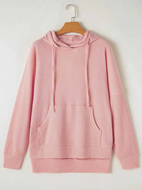 Waffle Knit Fleece Lined High Low Oversized Hoodie 100100642846930 47 Affordable Fashion Under $100 Jerry's Apparel 
