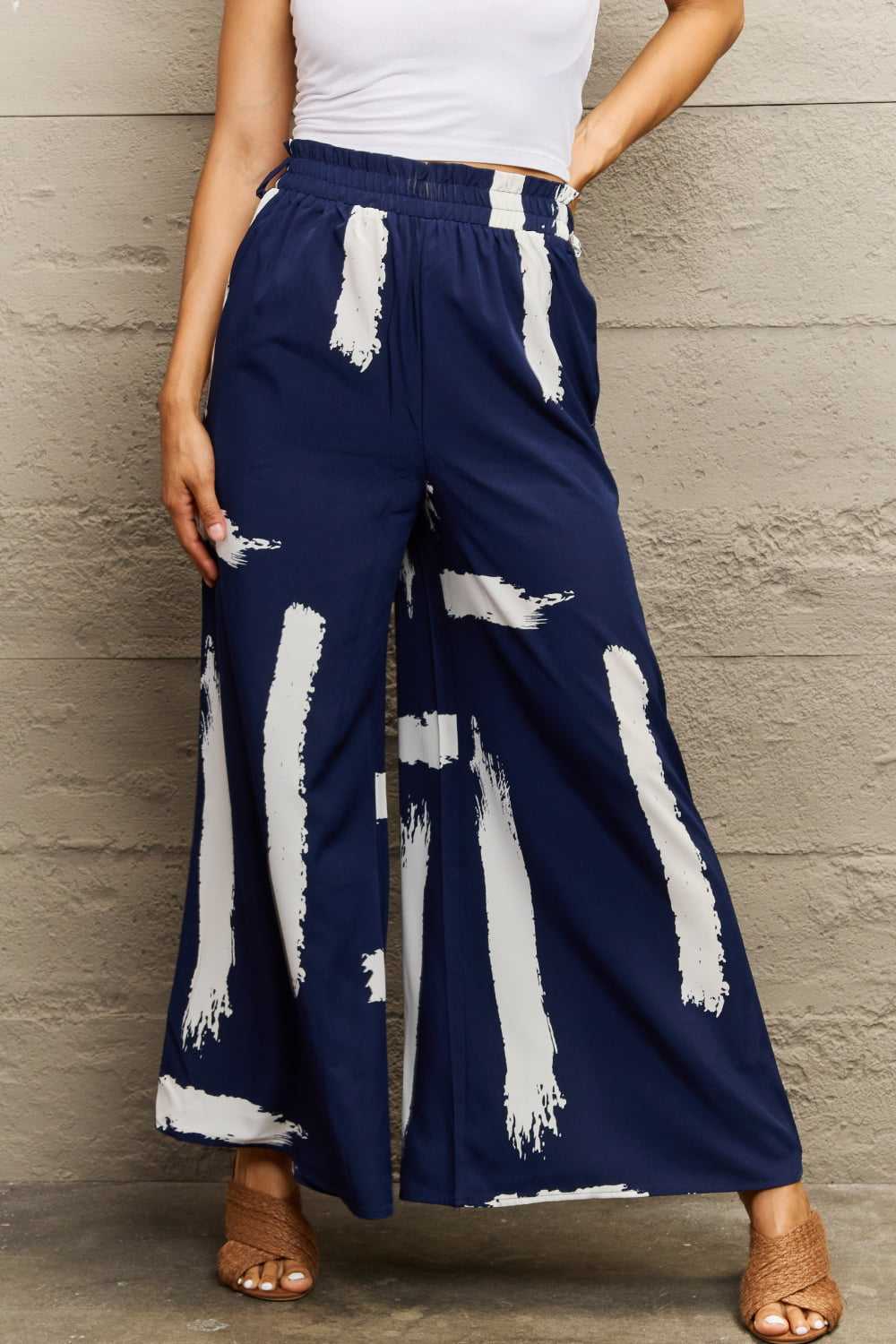 Perfee Printed Wide Leg Long Pants 100102502052769 31 Affordable Fashion Under $100 Jerry's Apparel 