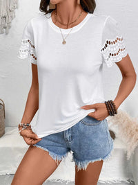 Hollow Out Short Sleeve Blouse 100100783396303 27 Affordable Fashion Under $100 Jerry's Apparel 