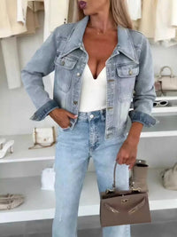 Full Size Chic Cropped Denim Jacket Plus Size 100100221088998 58 Affordable Fashion Under $100 Jerry's Apparel 