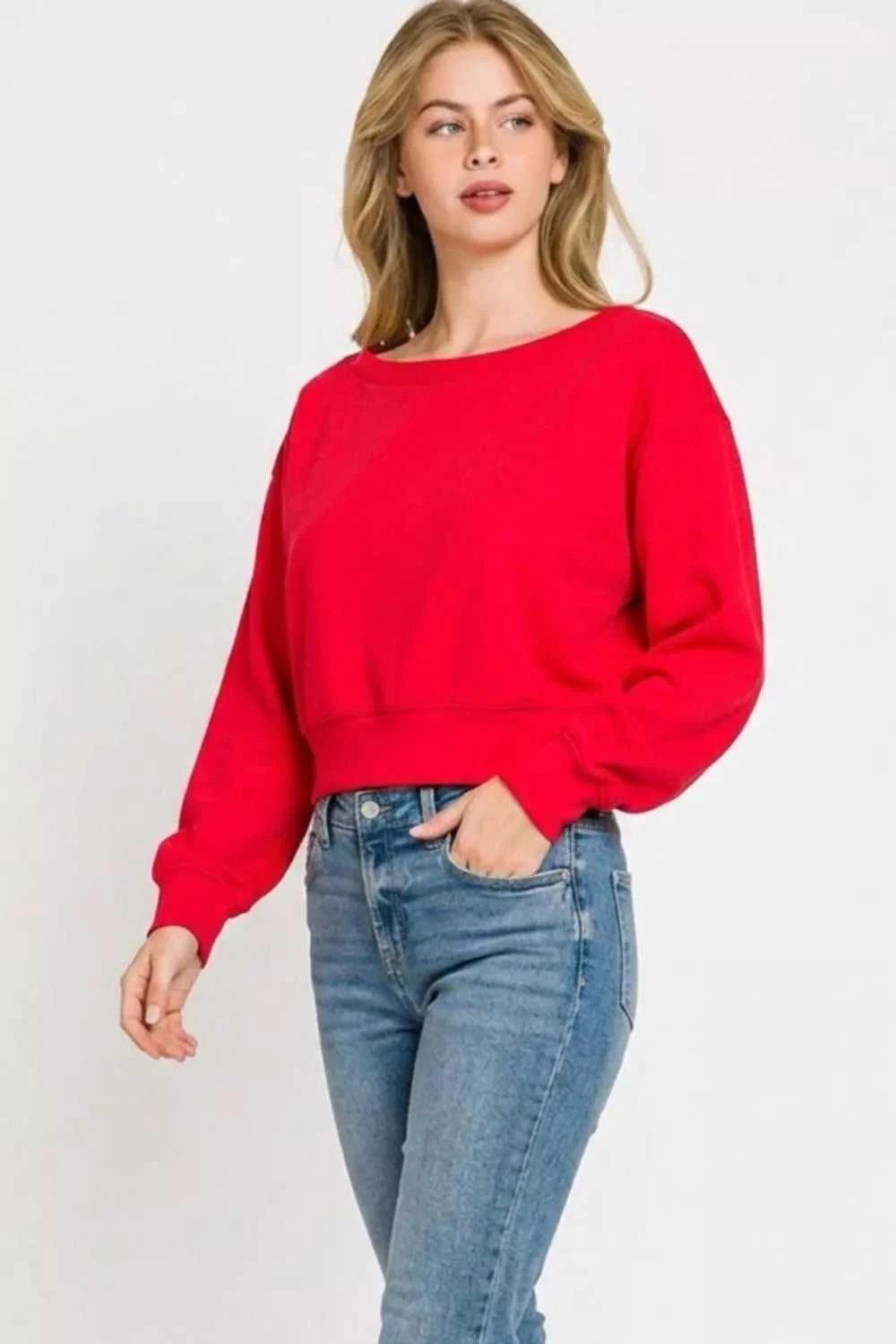 Zenana Scuba Cropped Boat Neck Pullover Sweatshirts 100100350141973 23 Affordable Fashion Under $100 Jerry's Apparel 