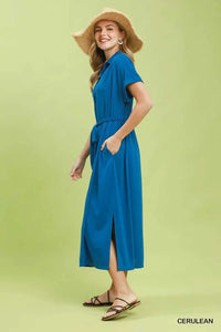 Umgee Collared Belted Midi Dress 100100420831123 57 Affordable Fashion Under $100 Jerry's Apparel 