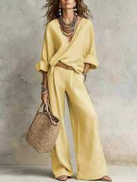 Full Size Loose Fit Top and Wide-Leg Pants Set Plus Size 101001741702129 50 Affordable Fashion Under $100 Jerry's Apparel 