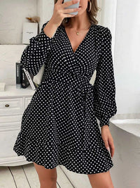 Polka Dot Wrap Mini Dress 100100856547633 32 Affordable Fashion Under $100 Jerry's Apparel 