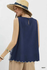 Umgee Floral Embroidered Sleeveless Top 100100986881942 60 Affordable Fashion Under $100 Jerry's Apparel 