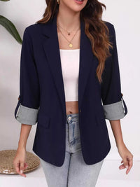 Lapel Collar Roll-Up Sleeve Blazer 100100395163125 43 Affordable Fashion Under $100 Jerry's Apparel 