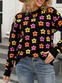 Floral Crew Neck Sweater 100100205302483 49 Gifts for Her Jerry's Apparel 