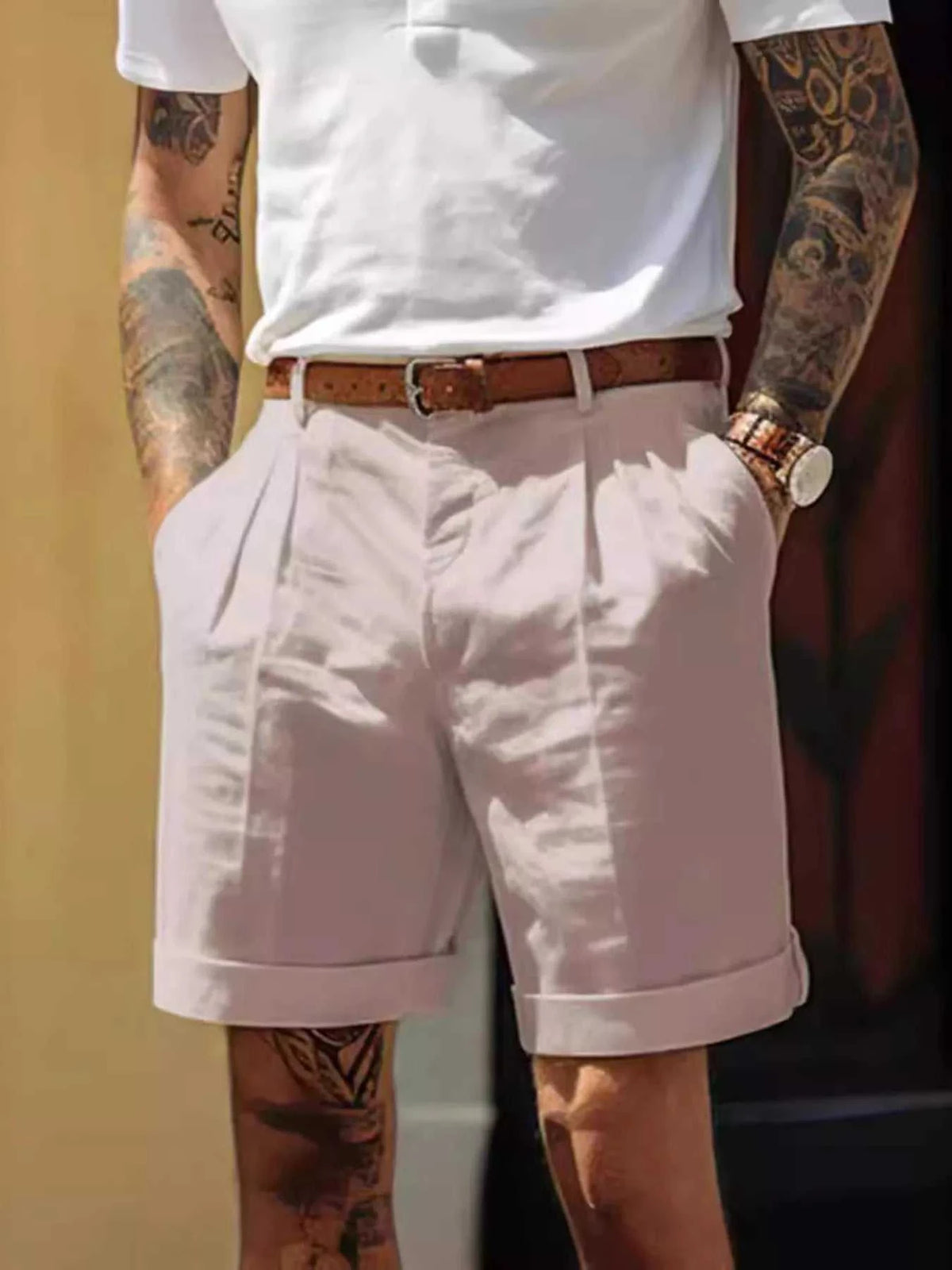 Men's Full Size Classic Pleated Shorts Plus Size 100400502607878 36 Affordable Fashion Under $100 Jerry's Apparel 