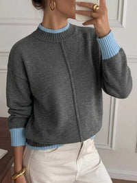 Contrast Trim Crew Neck Sweater 101002961234893 51 Affordable Fashion Under $100 Jerry's Apparel 