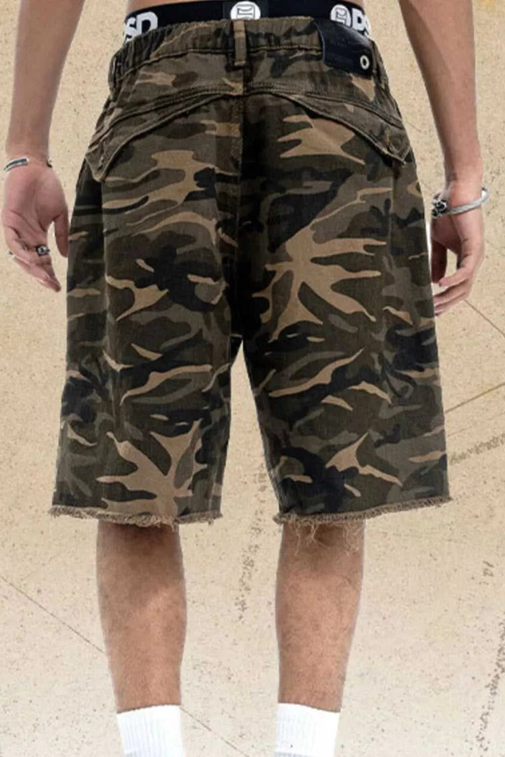 Men's Raw Hem Relaxed Fit Shorts 100400773862709 111 High-waisted Shorts Jerry's Apparel 