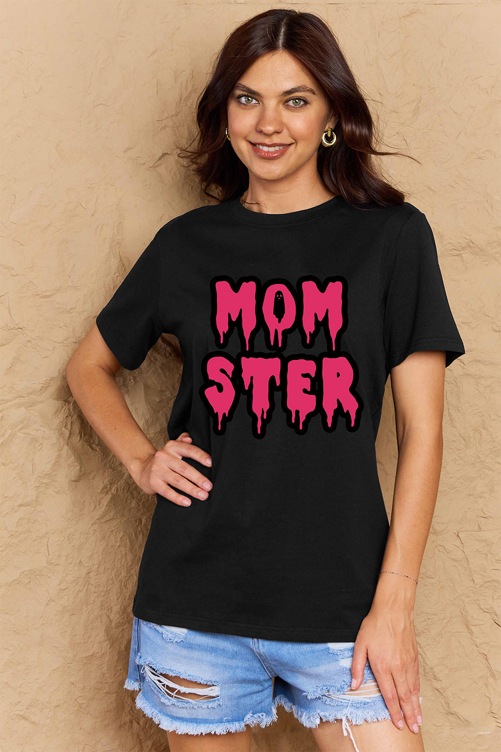 Full Size MOM STER Graphic Cotton T-Shirt