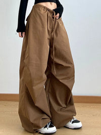 Wide Leg Casual Drawstring Pants