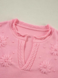 Textured Notched Long Sleeve Sweater 100100103191441 56 Affordable Fashion Under $100 Jerry's Apparel 