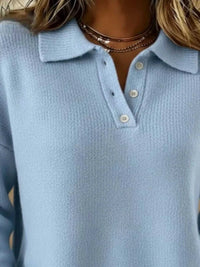 Full Size Button Detail Dropped Shoulder Sweater Plus Size 101002359418175 39 Affordable Fashion Under $100 Jerry's Apparel 