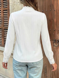 Lace Detail Long Sleeve Shirt 101001935889409 42 Affordable Fashion Under $100 Jerry's Apparel 