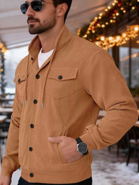 Men's Full Size Casual Corduroy Button-Down Jacket Plus Size 100400685932569 79 Affordable Fashion Under $100 Jerry's Apparel 