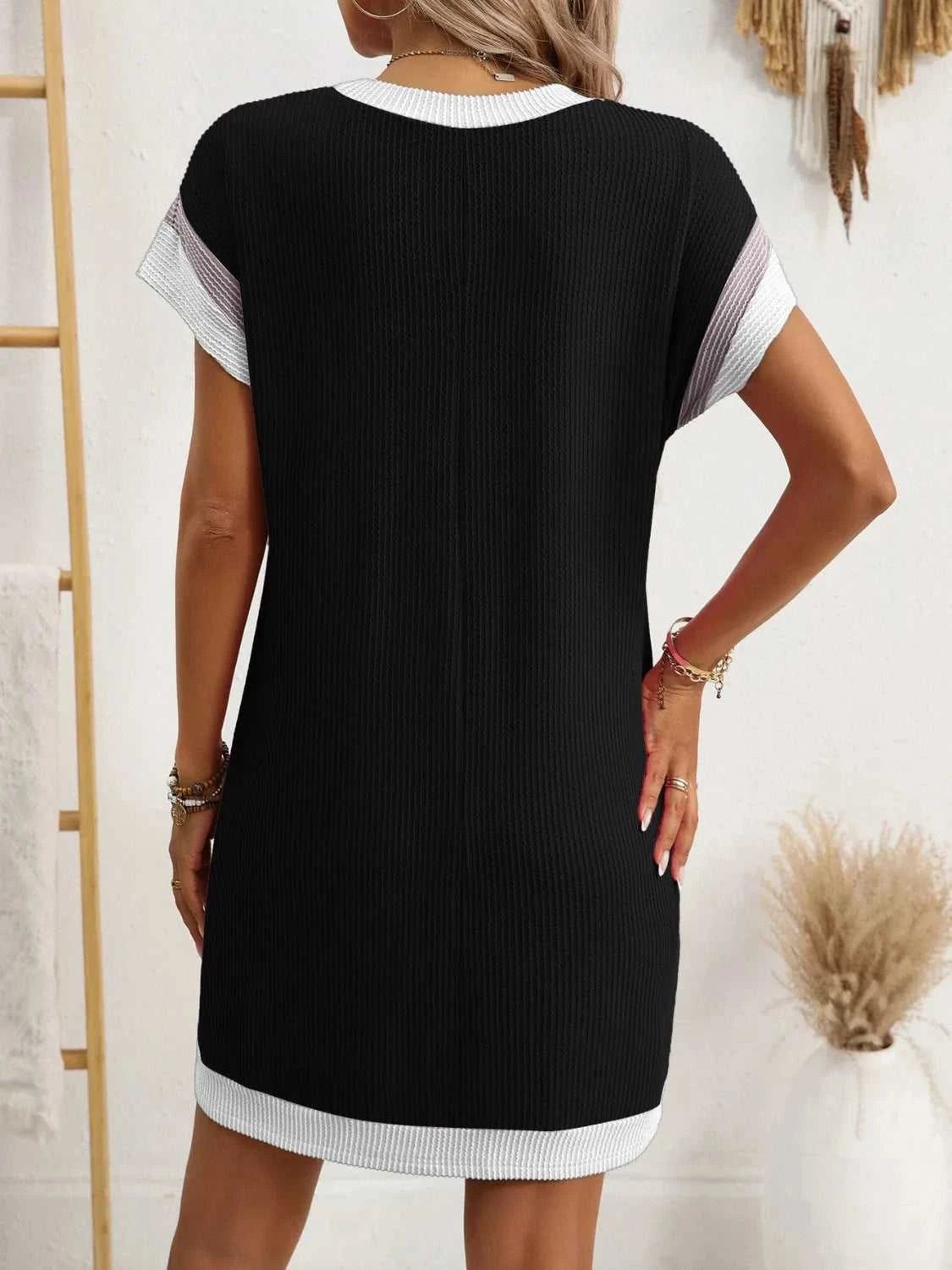 Round Neck Short Sleeve Mini Dress 100100619871757 33 Affordable Fashion Under $100 Jerry's Apparel 