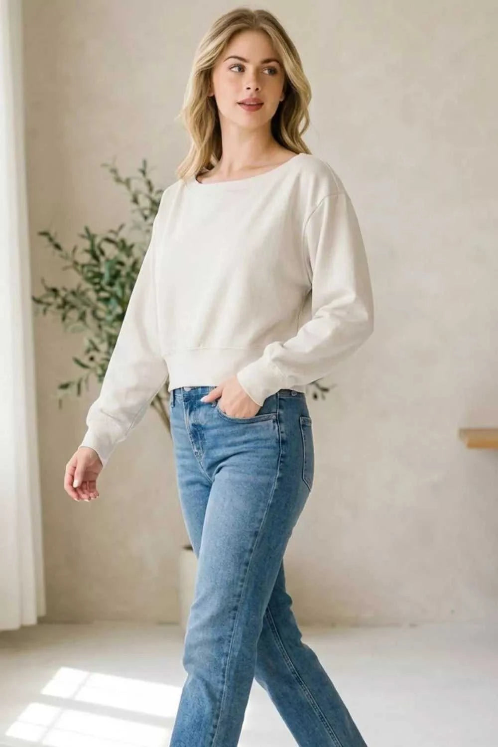 Zenana Scuba Cropped Boat Neck Pullover Sweatshirts 100100146721524 23 Affordable Fashion Under $100 Jerry's Apparel 