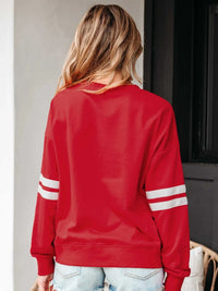 Stripe Round Neck Long Sleeve Sweatshirt 100100293467099 31 Affordable Fashion Under $100 Jerry's Apparel 