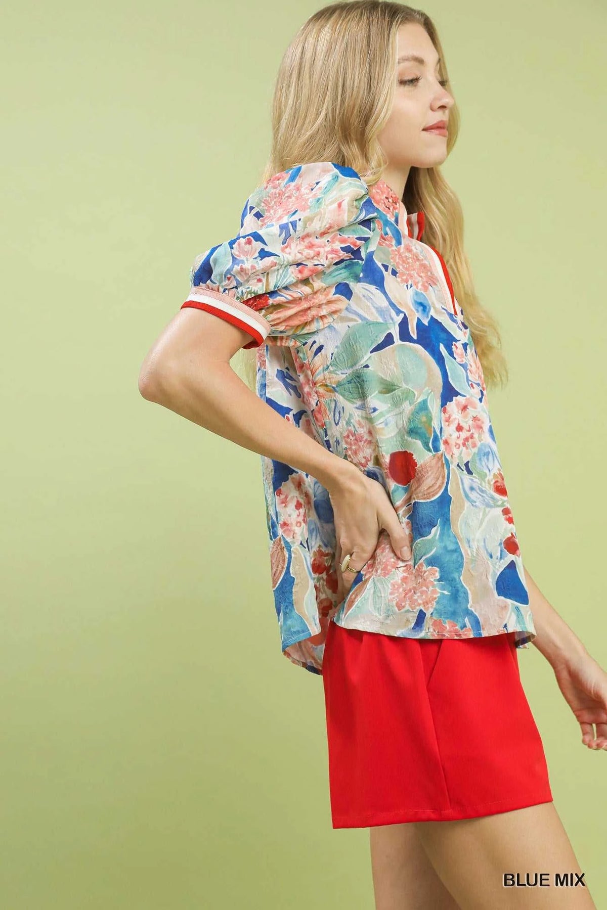 Umgee Jacquard Bloomscape Print Top 100100050321038 49 Affordable Fashion Under $100 Jerry's Apparel 