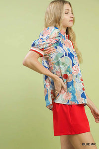Umgee Jacquard Bloomscape Print Top 100100050321038 49 Affordable Fashion Under $100 Jerry's Apparel 