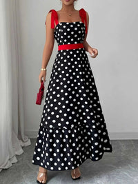 Polka Dot Tie Strap Maxi Dress 100100434641538 37 Gifts for Her Jerry's Apparel 