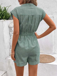 Perfee Striped Notched Tie Waist Romper 100100531531771 37 Affordable Fashion Under $100 Jerry's Apparel 
