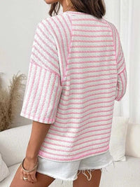 Striped Knit Round Neck T-Shirt 100100012529887 31 Affordable Fashion Under $100 Jerry's Apparel 
