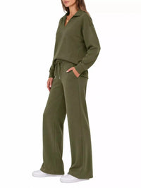 Dropped Shoulder Top and Pants Set 101001926020102 36 Women's Pants Set Gifts for Her Jerry's Apparel 