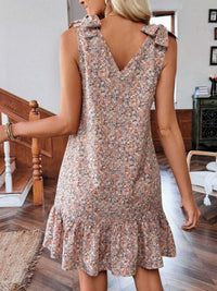 Floral Print Tie Strap Ruffle Hem Mini Dress 100100359163332 28 Affordable Fashion Under $100 Jerry's Apparel 