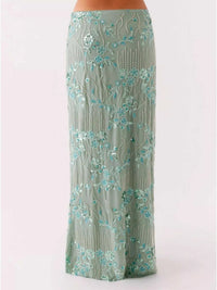 Sequin Embroidered Maxi Skirt 100100873081320 70 Affordable Fashion Under $100 Jerry's Apparel 