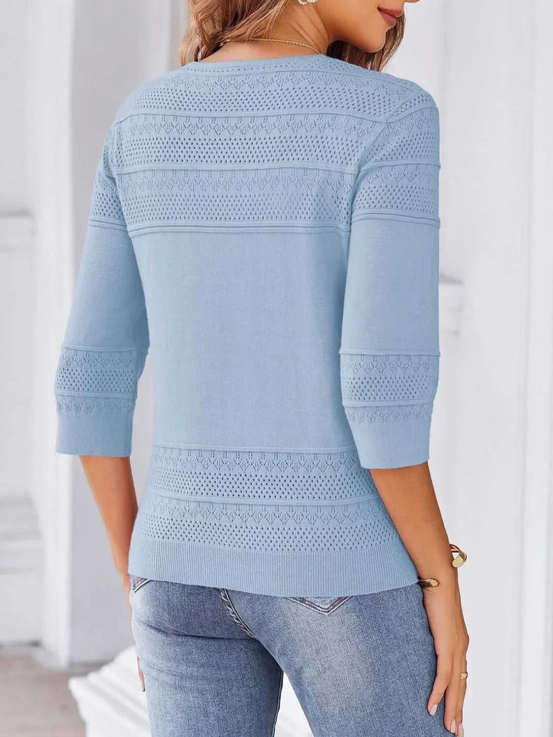 Button Up 3/4 Sleeve Cardigan 100100159971784 37 Affordable Fashion Under $100 Jerry's Apparel 