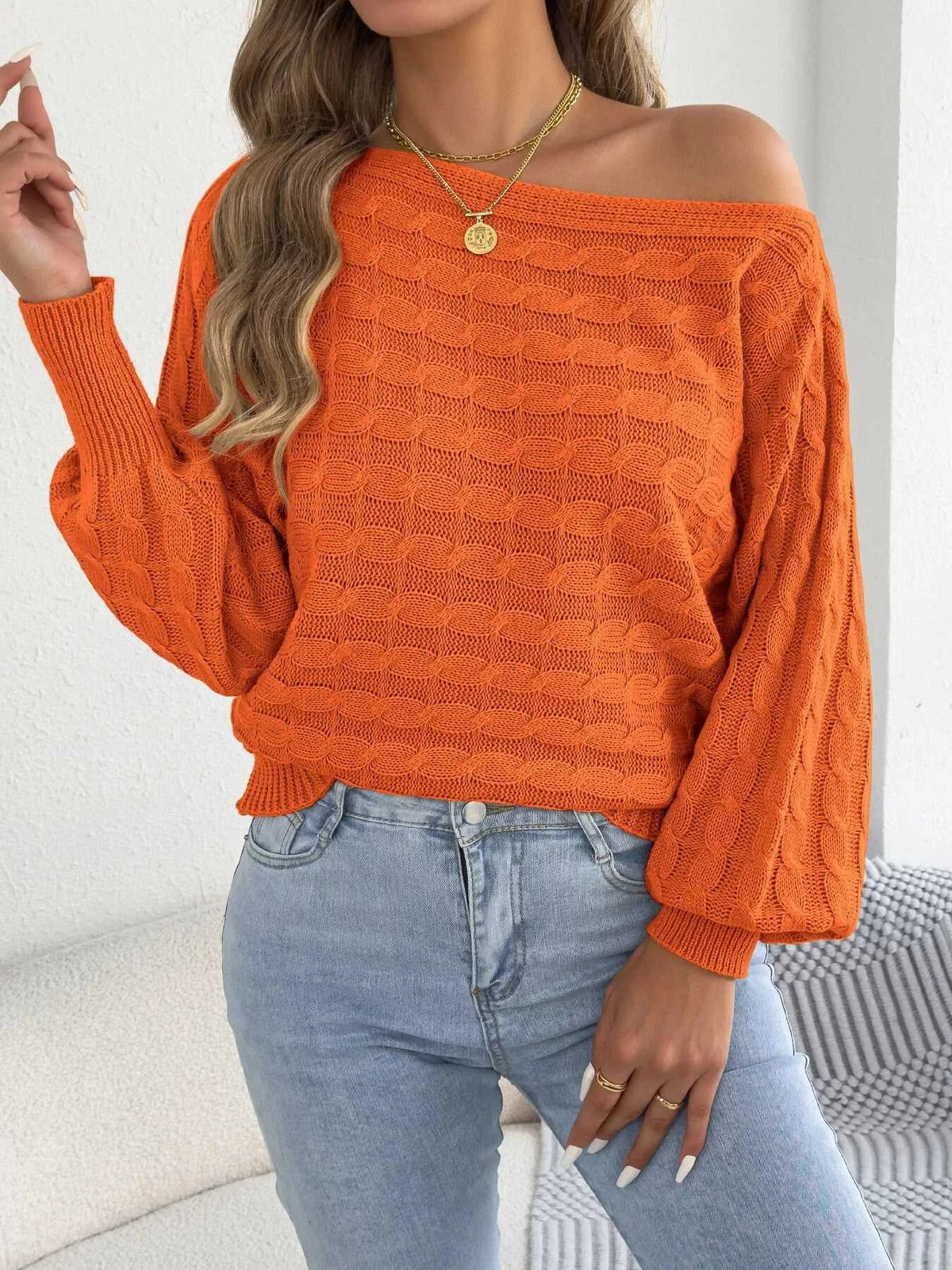 Cable Knit Boat Neck Sweater 101002602212115 36 Affordable Fashion Under $100 Jerry's Apparel 