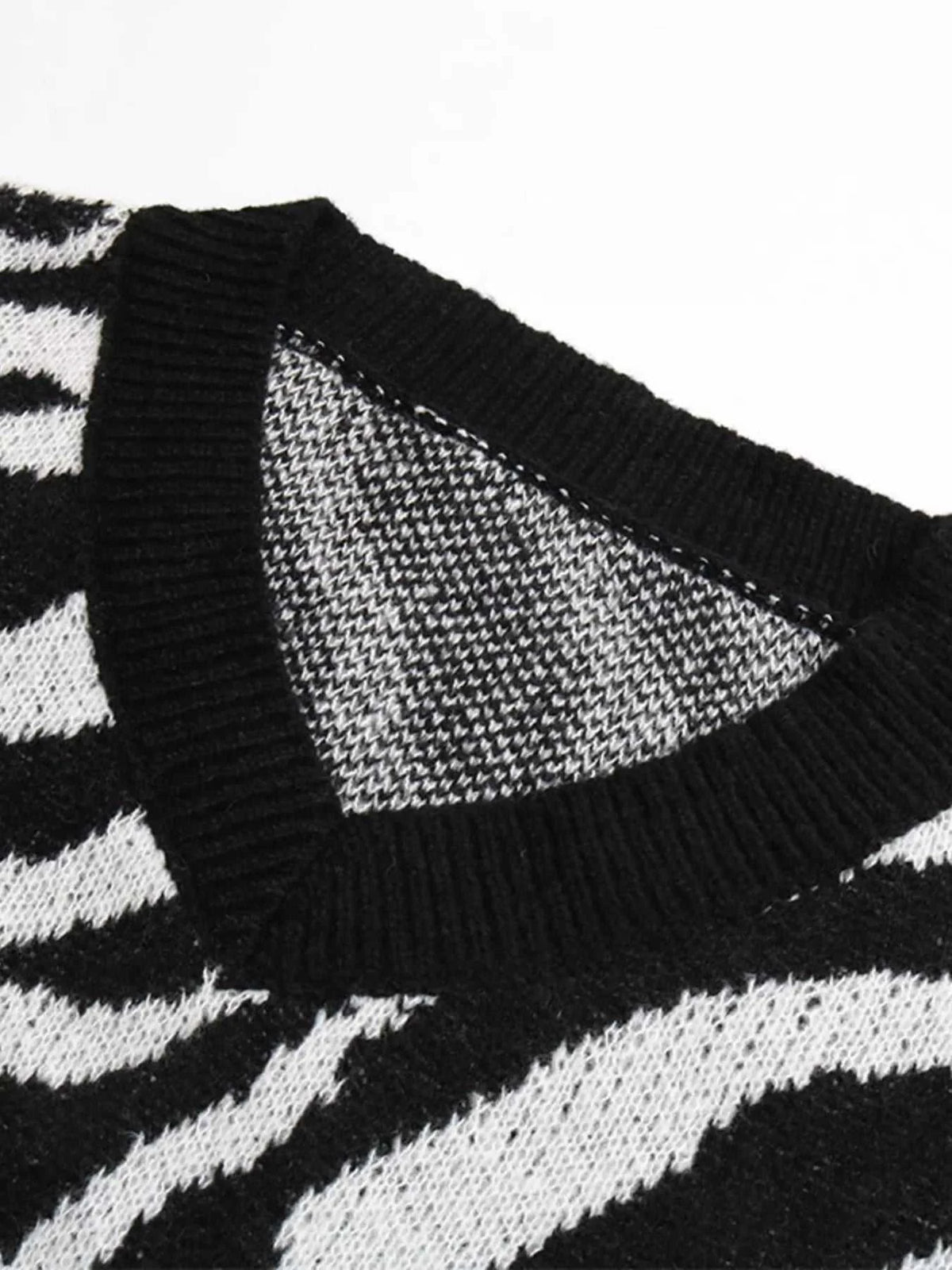 Zebra Print Relaxed Fit Pullover Sweater 100100918358486 33 Affordable Fashion Under $100 Jerry's Apparel 