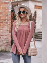 Square Neck Long Sleeve T-Shirt 100100618971989 31 Affordable Fashion Under $100 Jerry's Apparel 