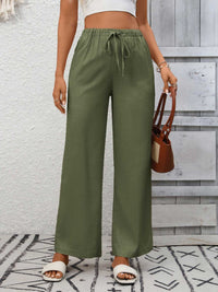 Drawstring High Waist Wide Leg Pants 100100990618349 39 Affordable Fashion Under $100 Jerry's Apparel 