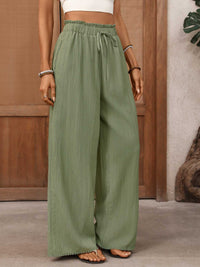 Wide Leg Drawstring Waist Pants 100100649935960 32 Affordable Fashion Under $100 Jerry's Apparel 