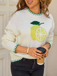 Lemon Round Neck Sweater 100100740512433 44 Affordable Fashion Under $100 Jerry's Apparel 