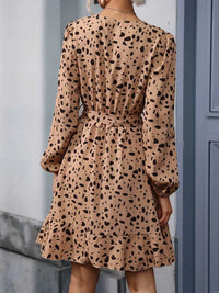 Leopard Surplice Wrap Mini Dress 100100010791170 46 Affordable Fashion Under $100 Jerry's Apparel 