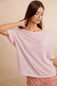 BiBi Solid Jersey Relaxed Fit Short Sleeves Pocket Top 100100500271339 29 Affordable Fashion Under $100 Jerry's Apparel 