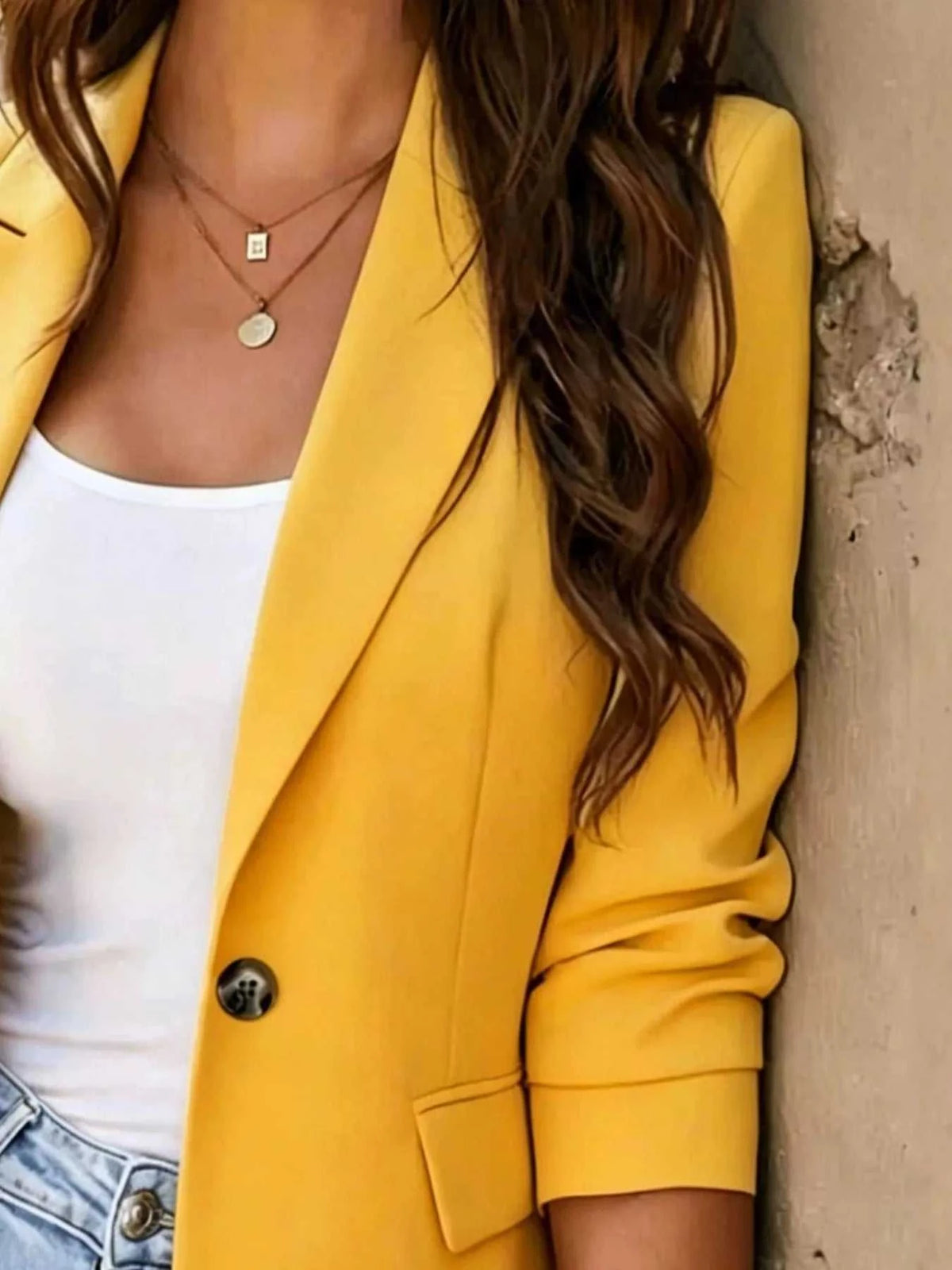 Full Size Single-Breasted Lapel Collar Blazer Plus Size 100100427041899 25 Affordable Fashion Under $100 Jerry's Apparel 
