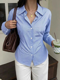 Striped Slim-Fit Button-Down Shirt 101001608901283 42 Affordable Fashion Under $100 Jerry's Apparel 
