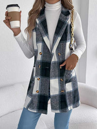 Plaid Double-Breasted Vest Coat 100100895699869 38 Affordable Fashion Under $100 Jerry's Apparel 