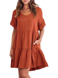 Ruffled Sleeve Tiered Mini Dress 100100840870791 28 Affordable Fashion Under $100 Jerry's Apparel 