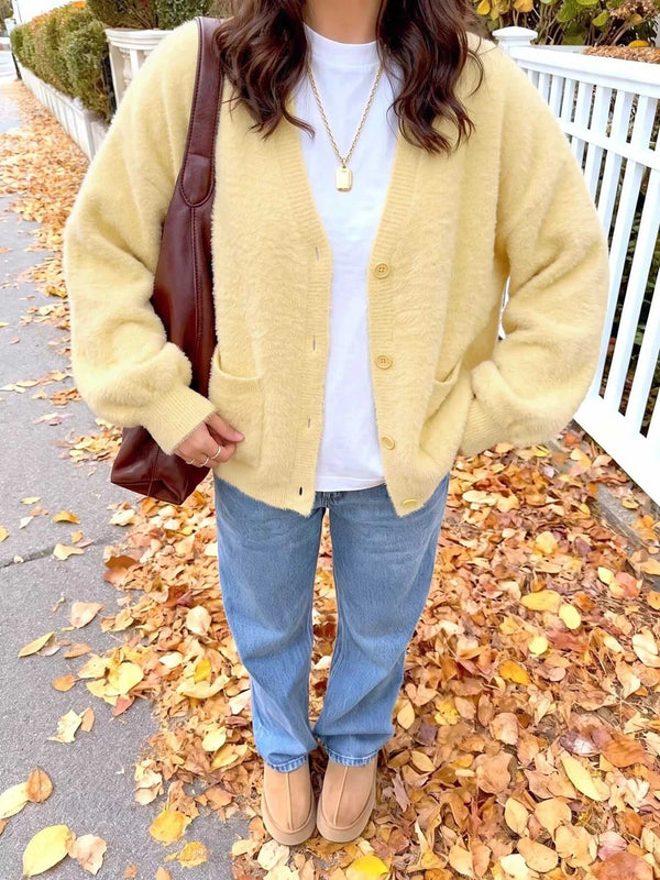 Button Up V-Neck Cardigan 101002523896172 61 Affordable Fashion Under $100 Jerry's Apparel 