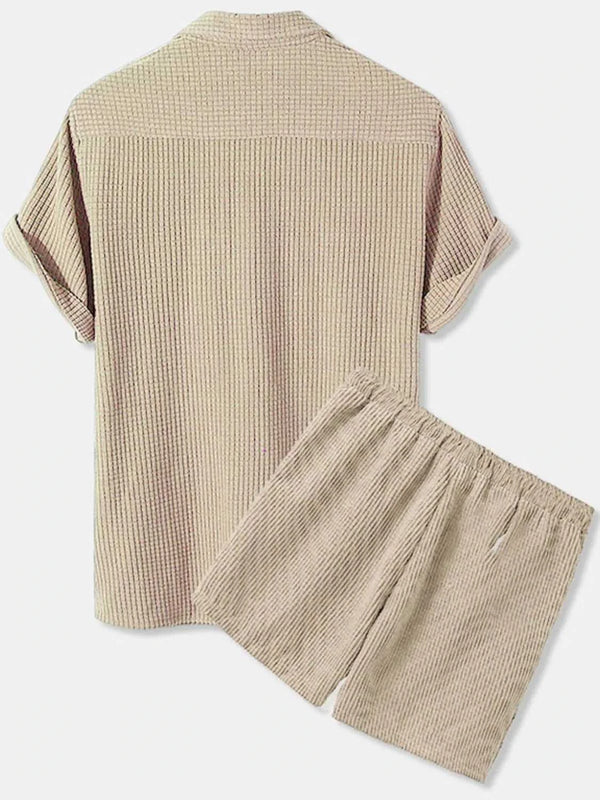 Men's Full Size Button Detail Short Sleeve Top and Shorts Set Plus Size 100400135829781 40 Affordable Fashion Under $100 Jerry's Apparel 