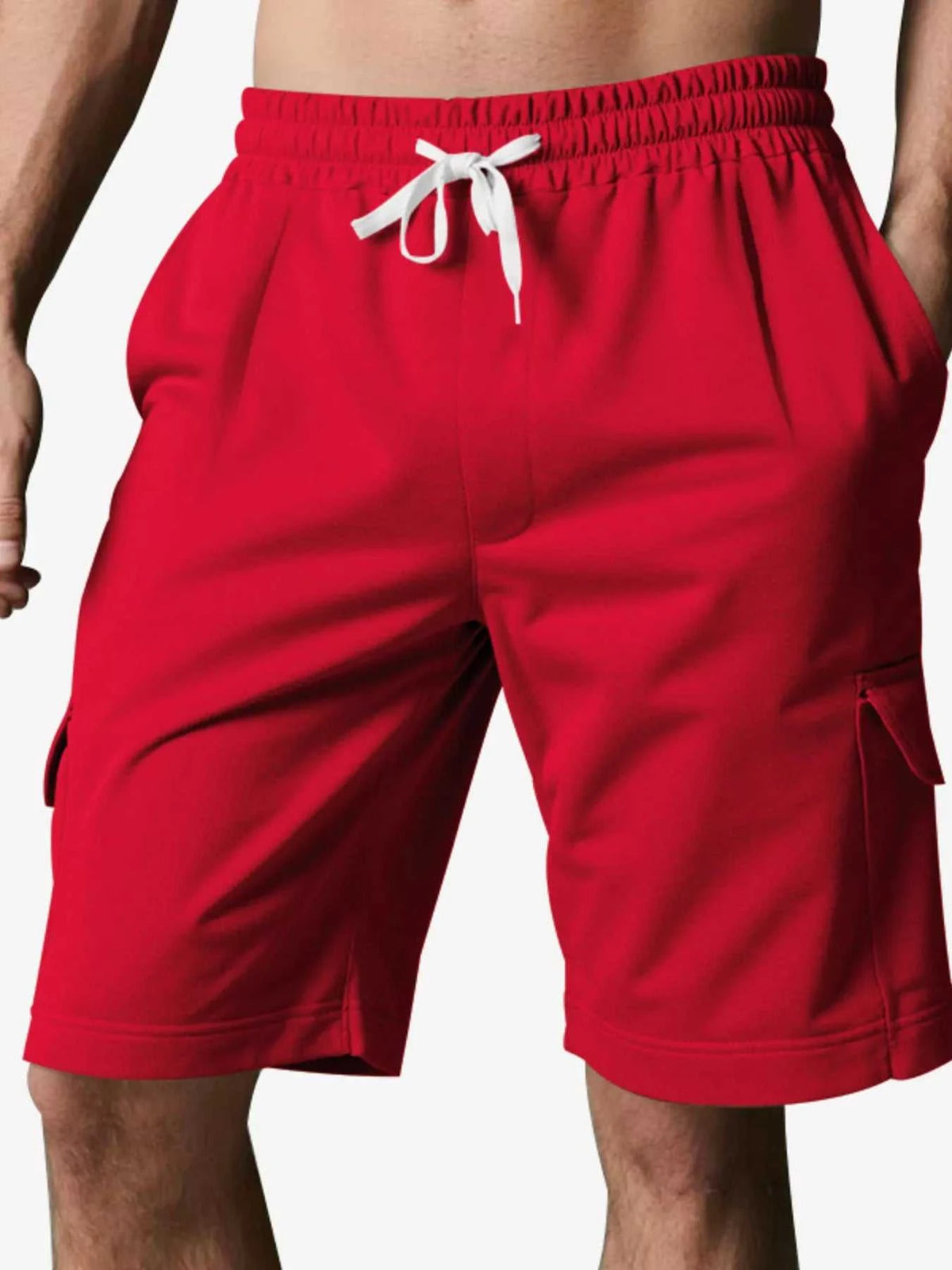 Men's Full Size Drawstring Pocketed Shorts Plus Size 100400590409807 27 Affordable Fashion Under $100 Jerry's Apparel 