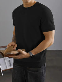 Men's Full Size Classic Crew Neck Basic T-Shirt Plus Size