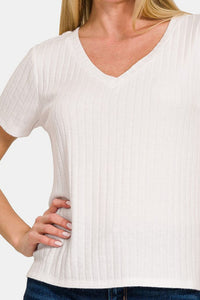 Ribbed Short Sleeve T-Shirt