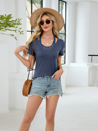 Lace Detail Short Sleeve T-Shirt